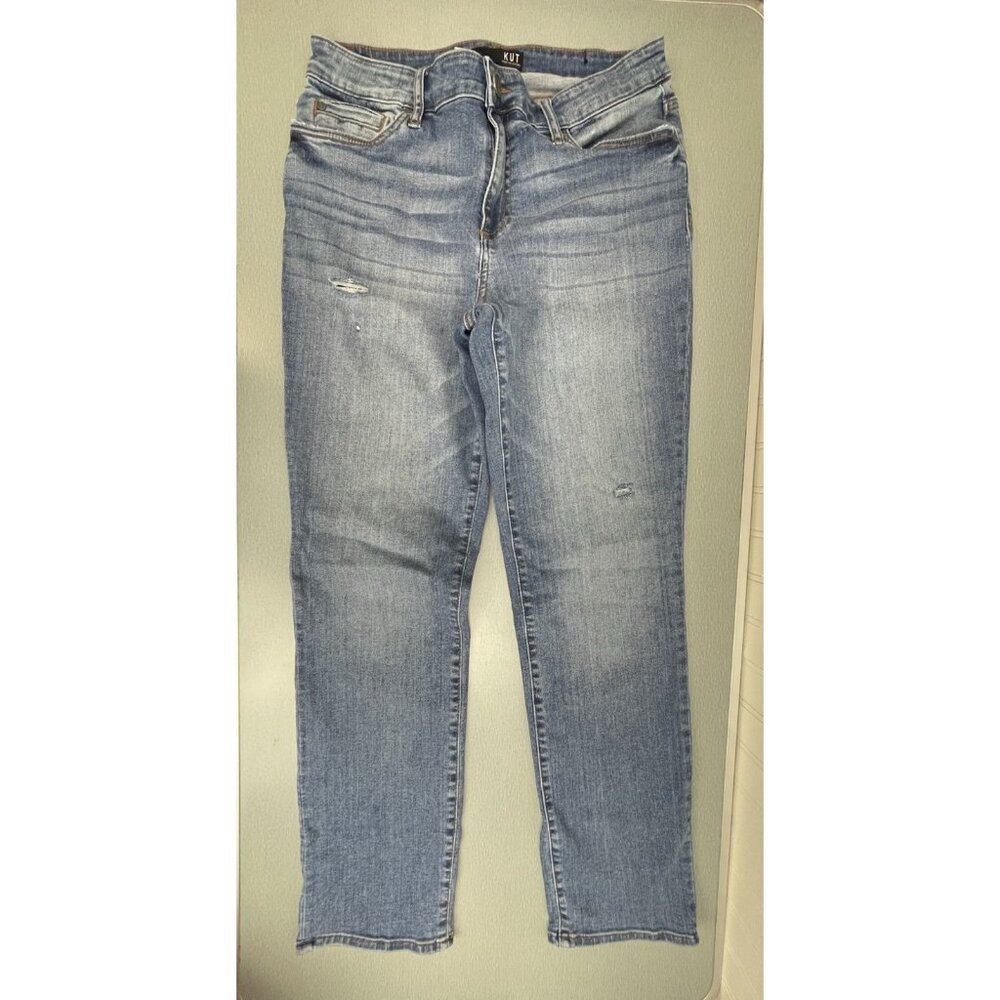 Kut from the Kloth Size 10 Catherine Mid-Rise Boyfriend Jean Stretch Denim